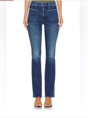 MOTHER Patch Pocket Insider Sneak Jeans Caving In Flared Size 25